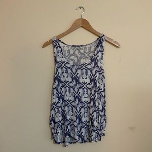Mudd Blue Patterned Tank Top